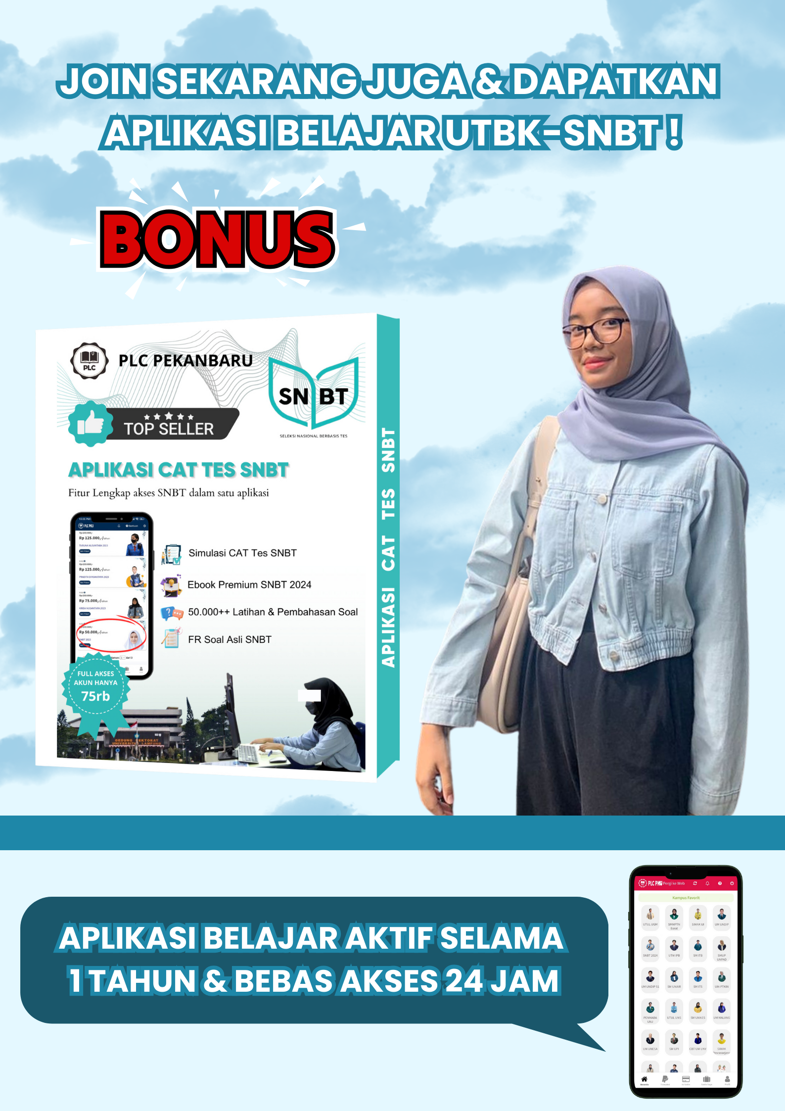 gratis aplikasi tryout online snbt jika les di bimbel plc pekanbaru
